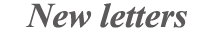 New letters